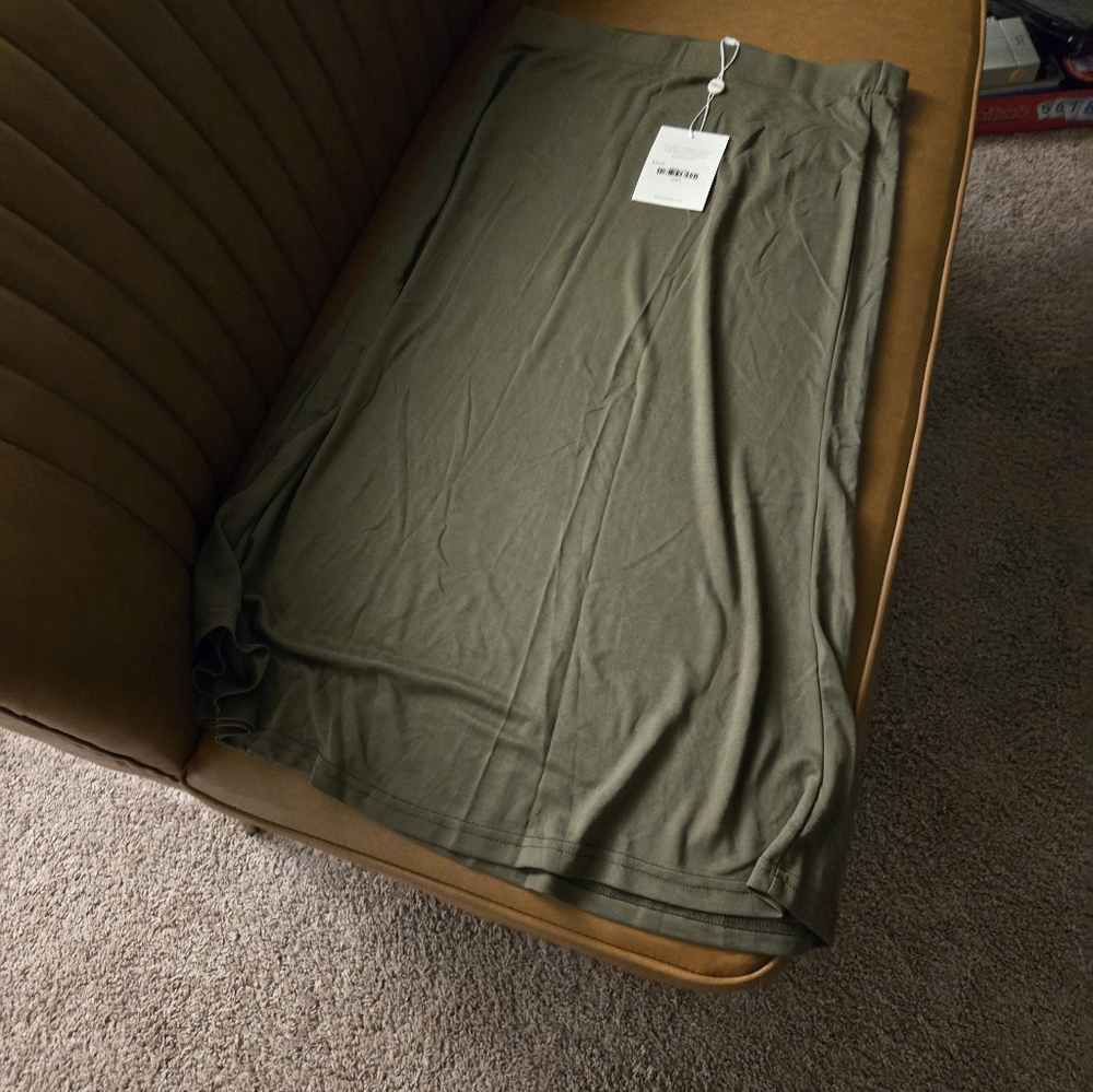 Bohme Olive Green Women's Maxi Skirt